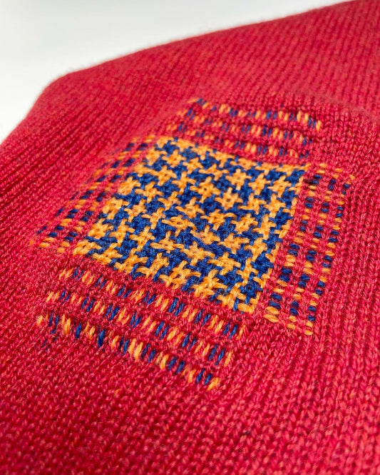 visible mending creative houndstooth darning slow stitch club