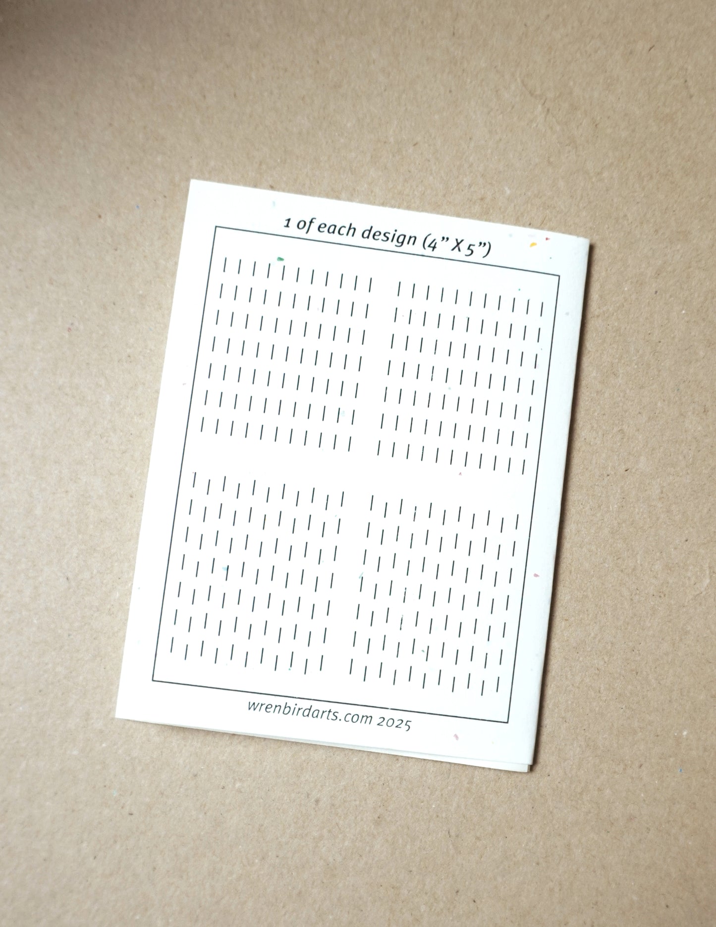 Wren Bird Arts washable mending transfers for sashiko white pack