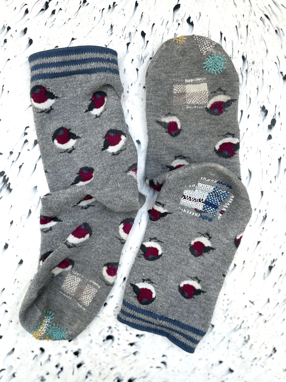 how to darn socks using visible mending
