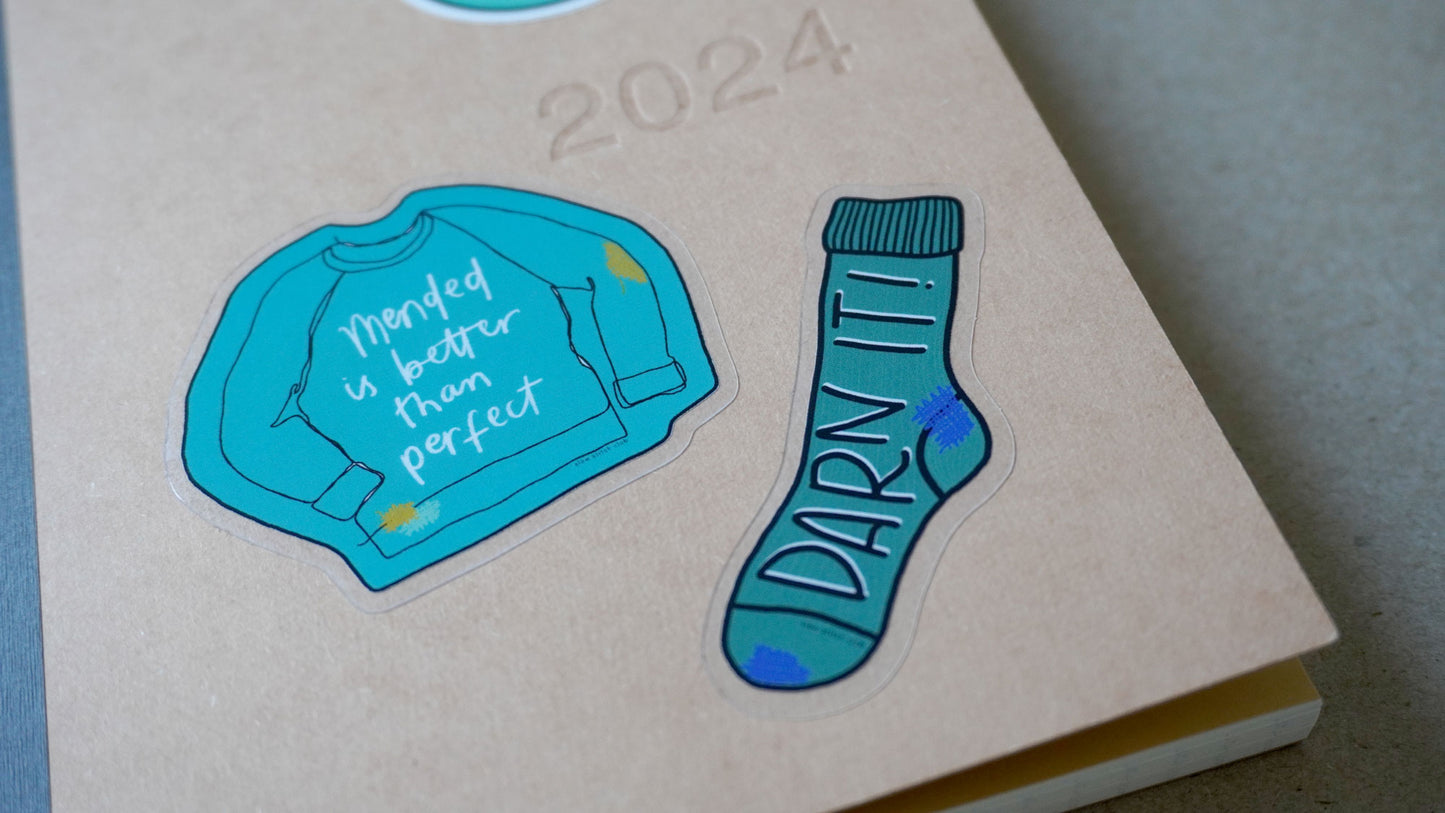 visible mending stickers