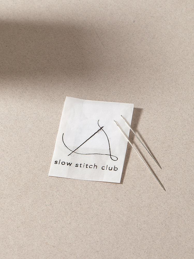 fine cotton darning needles for visible mending and darning by slow stitch club