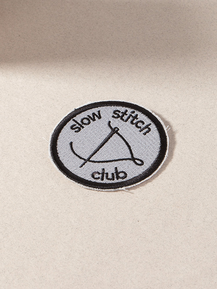 embroidered patches deadstock fabrics visible mending slow stitch club