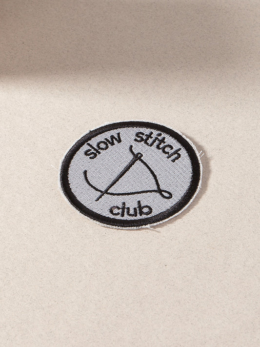 embroidered patches deadstock fabrics visible mending slow stitch club