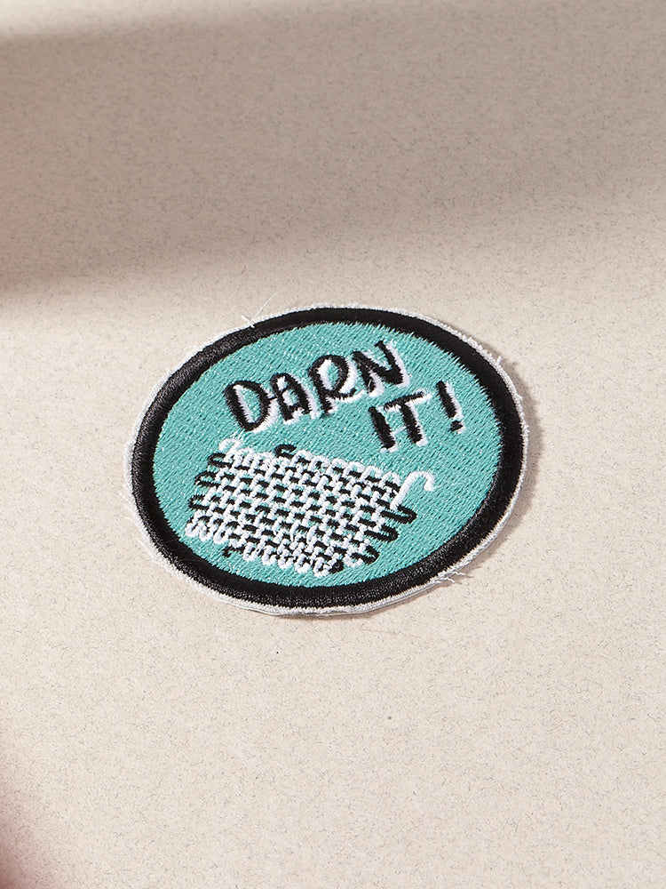 embroidered patches deadstock fabrics visible mending - darn it