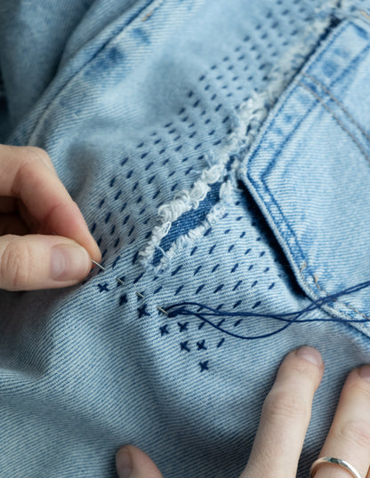 visible mending workshop denim repair in frome somerset
