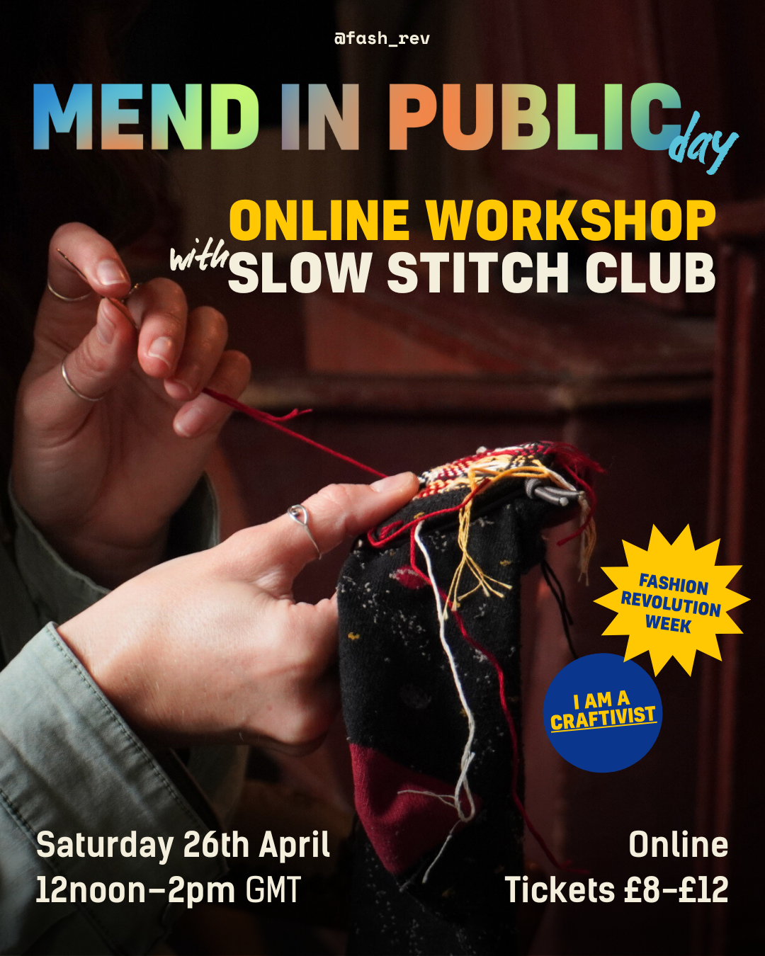 visible mending online workshop with fashion revolution april 2025