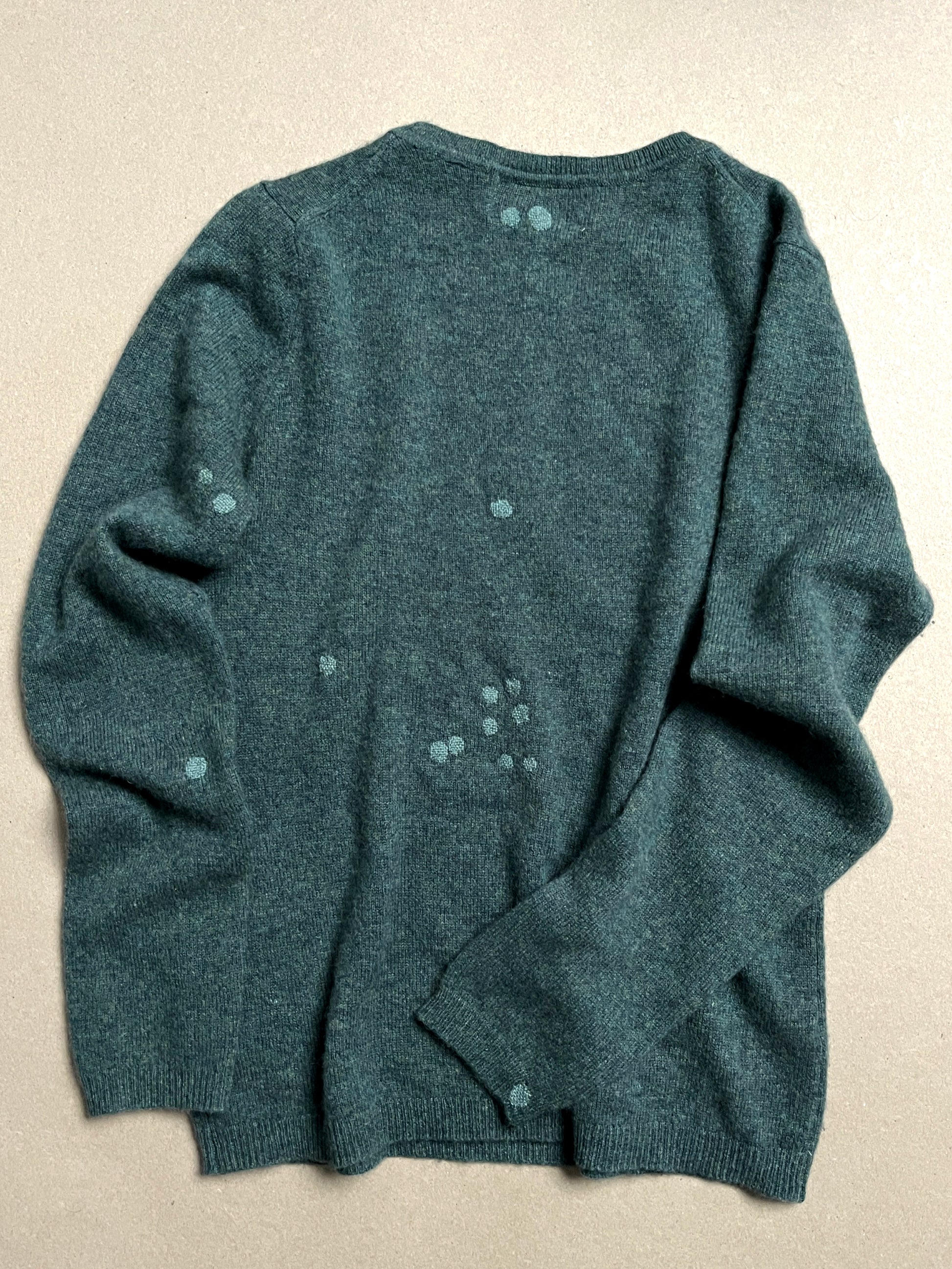 circle darning jumper repair visible mending