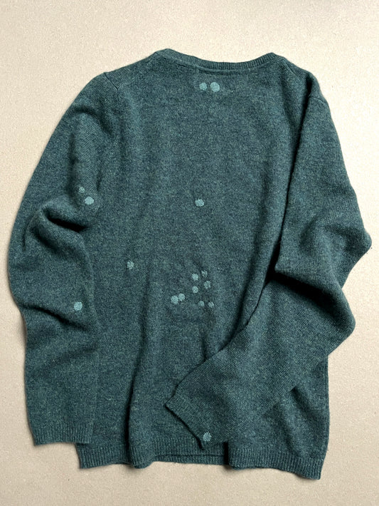circle darning jumper repair visible mending