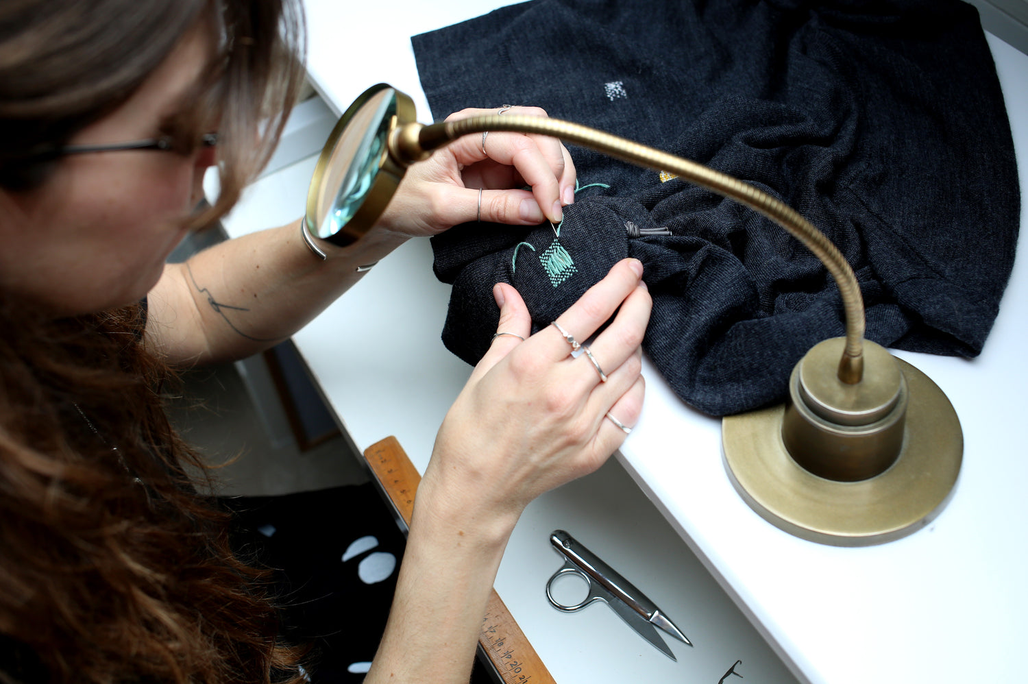 skye pennant clothing repair visible mending with darning 