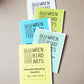Set of Wren Bird Arts washable mending transfers on a beige background