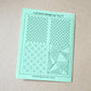 Wren Bird Arts washable mending transfers for sashiko mint green pack