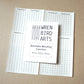 Wren Bird Arts washable mending transfers for sashiko white pack