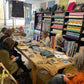 sashiko visible mending workshop at millie moon in frome, somerset