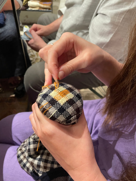 Introduction to visible mending with darning @ Millie Moon, Frome