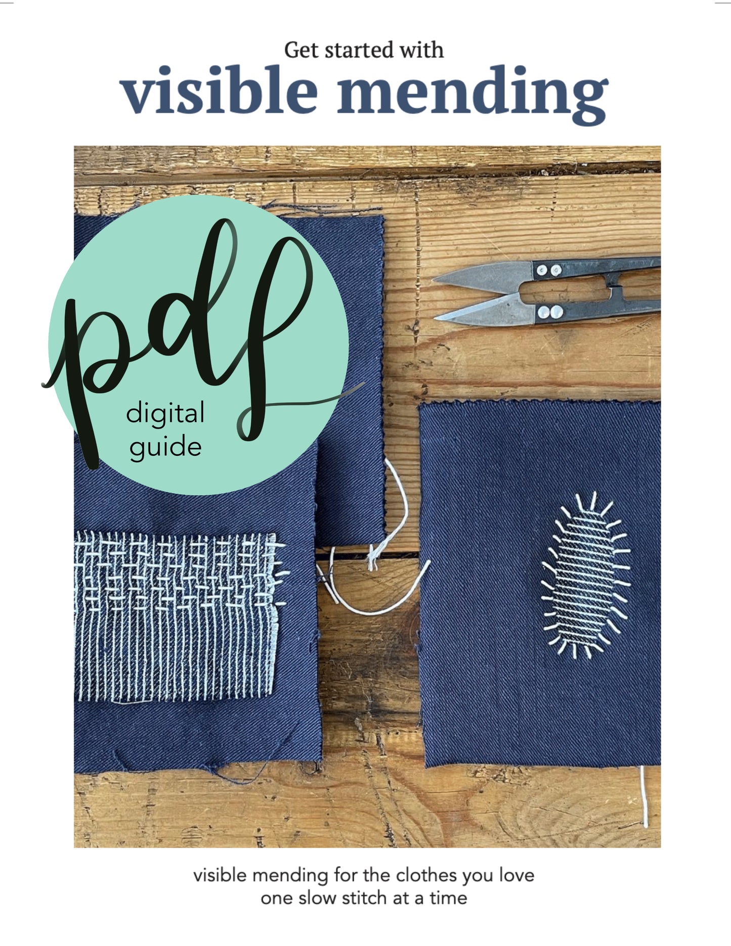 get started with visible mending PDF guide | digital download