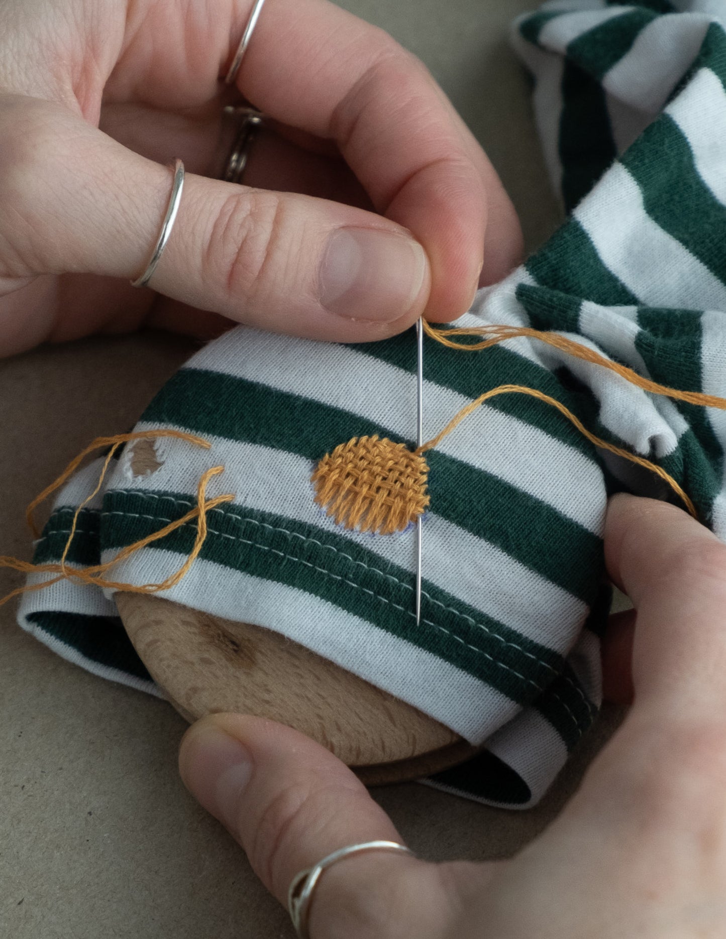 Well Worn visible darning and mending workshop in frome somerset