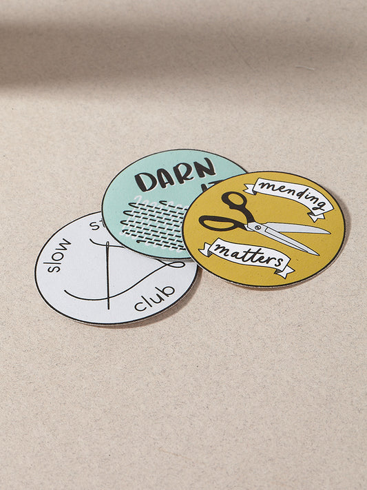 biodegradable visible mending stickers