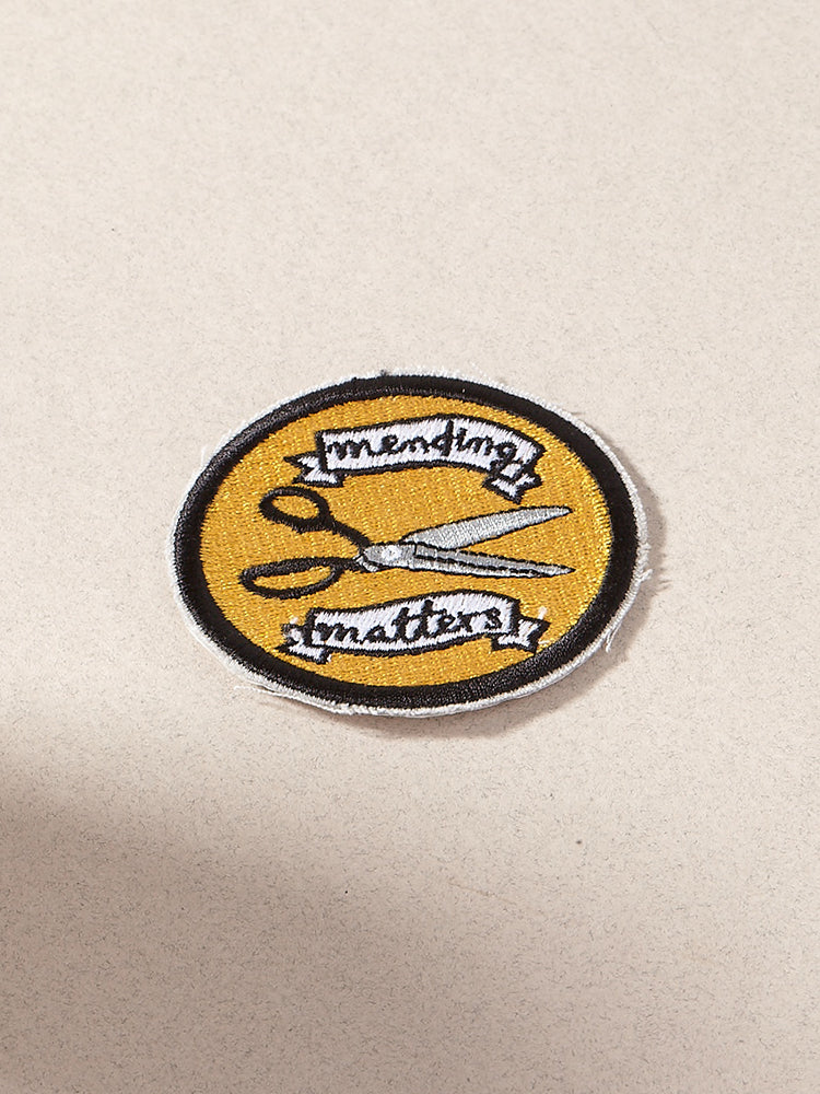 embroidered patches deadstock fabrics visible mending - mending matters