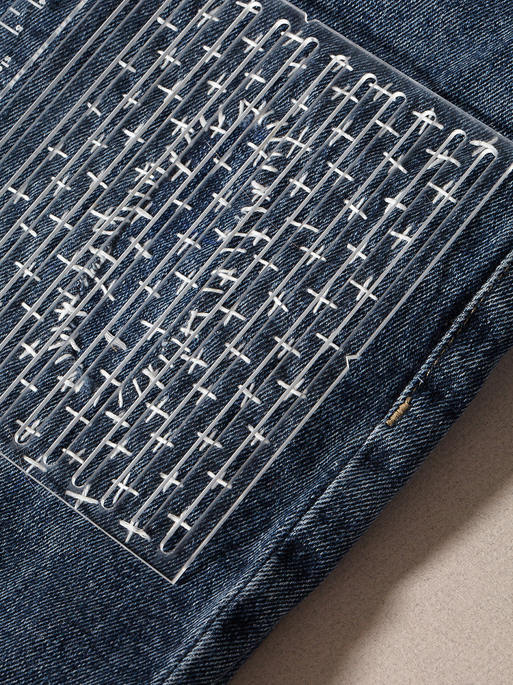 acrylic stitching template for sashiko visible mending